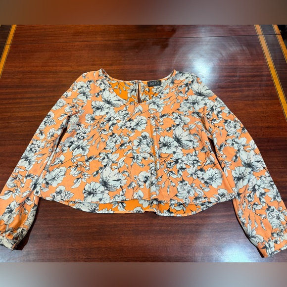 Astr Tops - Astr Floral Orange Women's Top